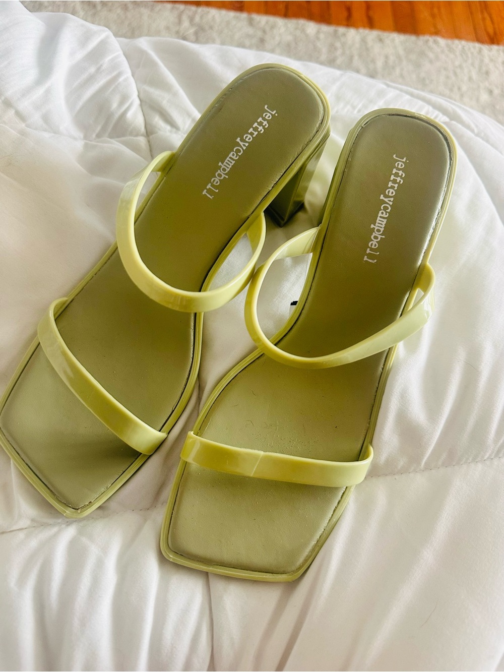 Jeffrey Campbell Lime-Strap Square-Toe Block Heel Sandals